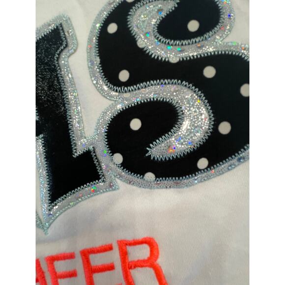 Cheer Mom  SM t-shirt Glam "GHS Cheer" black and white 100% Cotton - Picture 10 of 11